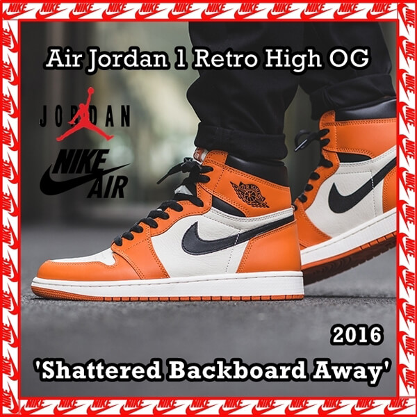 ナイキ コピー Air Jordan 1 Retro High OG Shattered Backboard Away 2016 555088-113