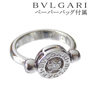 ブルガリ リング ブルガリ K18 WG 一粒ダイヤ×ホワイトゴールド 指輪 BBライン AN850414