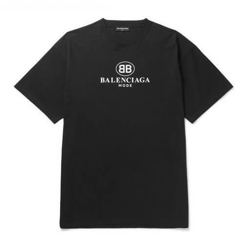 バレンシアガ ロゴプリント Tシャツ クルーネック 半袖 ロゴプリントのTシャツ 8032212