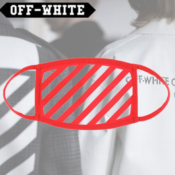 【Off-White】ダイアグマスクコーデのアクセントに☆ストライプマスク 2色 20090502