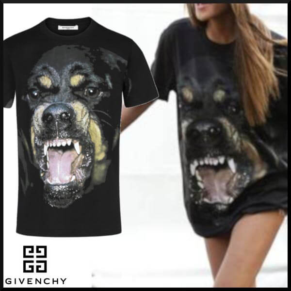【ジバンシィ】ジバンシィ偽物ロットワイラー Tシャツ（犬）男女兼用97W2