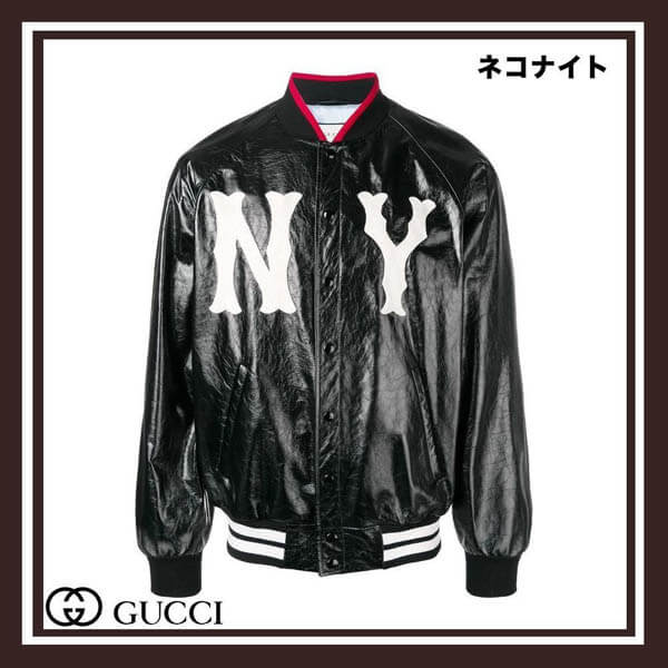 【直営店買付】★グッチ コピー ジャケット★NY Yankees bomber jacket 543532XG761