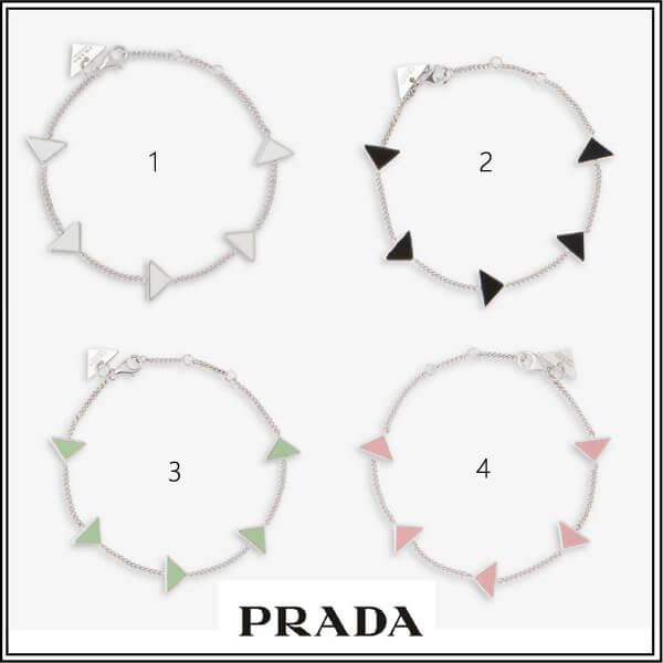 海外限定【プラダ】コピー プラダ ロゴトライアングル ブレスレット ４色 21032402