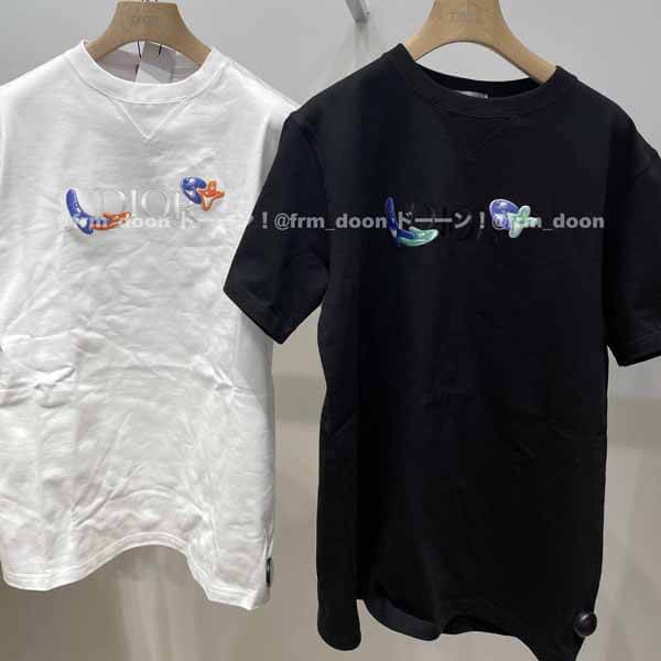 【ディオール Tシャツ コピー】21/22AW  AND KENNY SCHARF オーバーサイズ Tシャツ 21071007