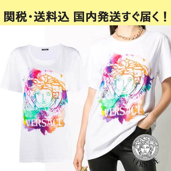 ヴェルサーチェ  Tシャツ コピー★メデューサモチーフ オーバーサイズ Tシャツ 21080313