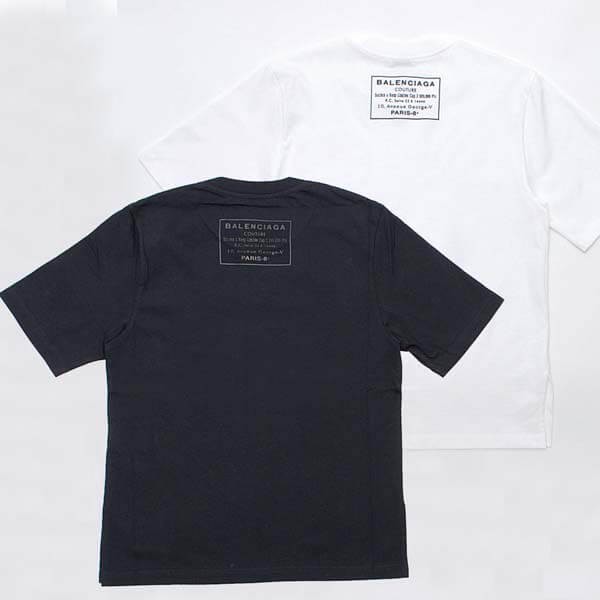 バレンシアガ バック ロゴ 半袖 Tシャツ コピー レディース 496052 TXK46