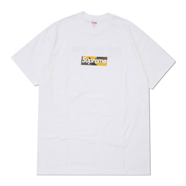 シュプリーム Tシャツ 偽物★FW21 ブルックリン カモ ボックスロゴTシャツ 白 (ステッカー付き)21082602