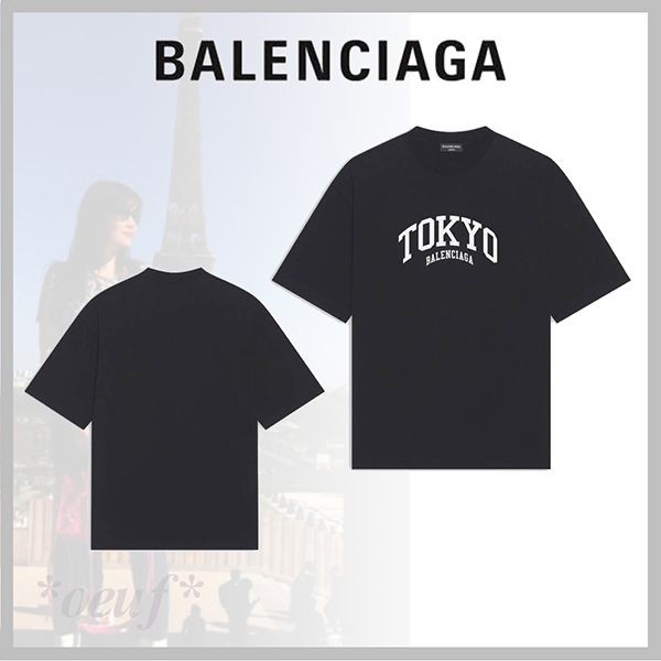バレンシアガ Tシャツ コピーCitiesロゴ ヴィンテージジャージー 半袖 612966TLVK61070