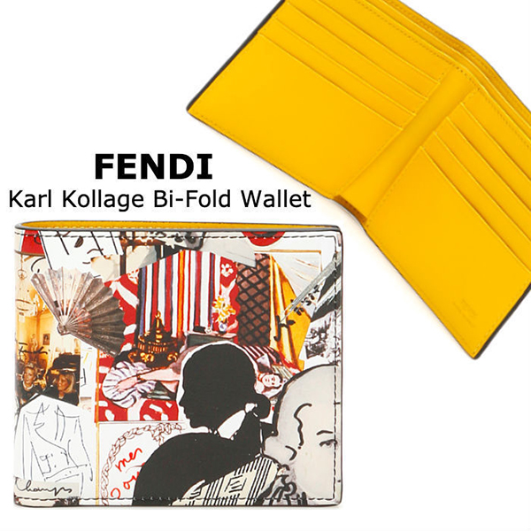 フェンディスーパーコピー Karl Kollage Bi-Fold Wallet100923