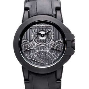 ハリー・ウィンストン オーシャン トリレトロ クロノグラフ ブラックザリウム 400/MCRA44ZKL.S 新品 腕時計 メンズ 送料無料